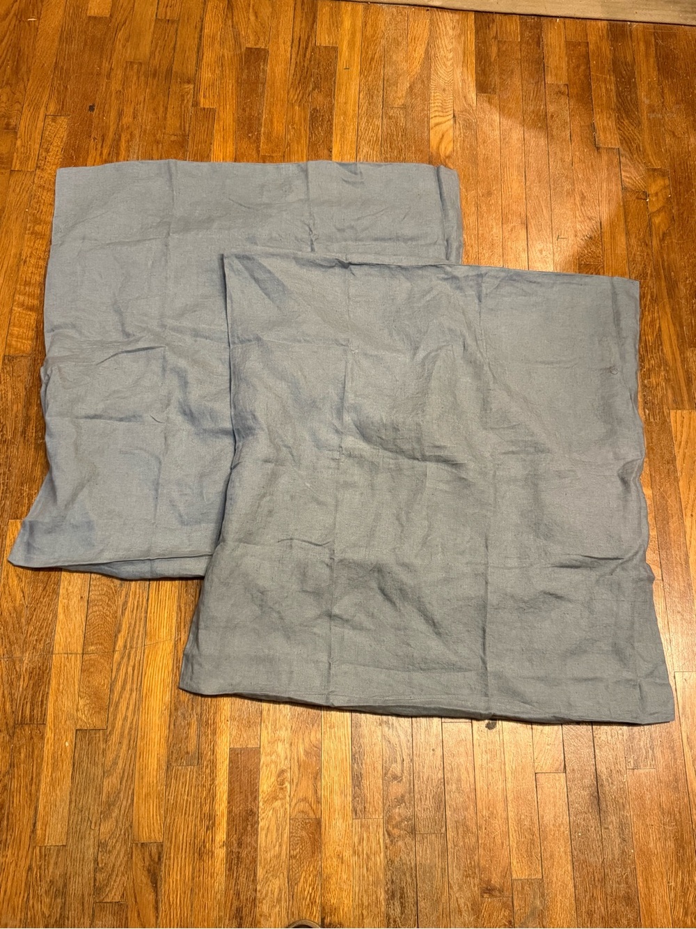 West Elm 100% Linen 26” European Shams Light Gray (Set of 2)